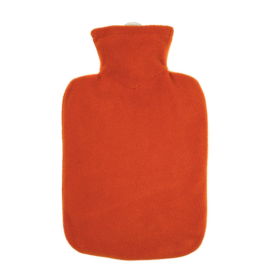Wärmflasche Klassik 1,8 l Fleecebezug orange-rot – Ansicht 1