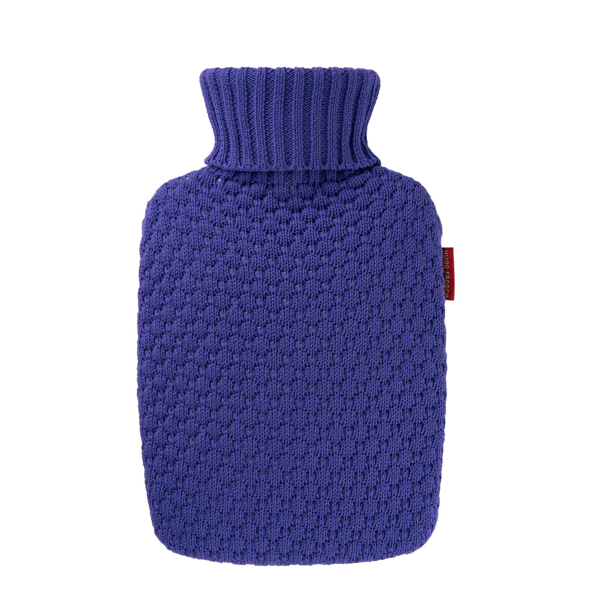Wärmflasche Klassik Plant 1,8 l mit Bio-Strickbezug Heidelbeere – Ansicht 1