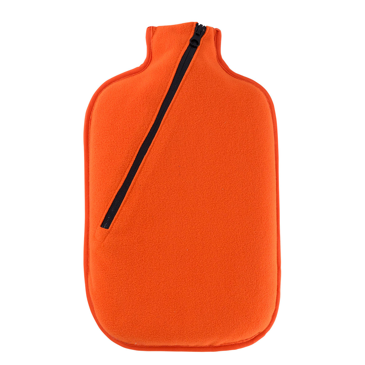 Öko-Wärmflasche 2,0 l mit Softshell-Bezug orange – Ansicht 1