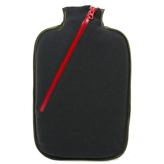 Öko-Wärmflasche 2,0 l mit Softshell-Bezug schwarz – Ansicht 1