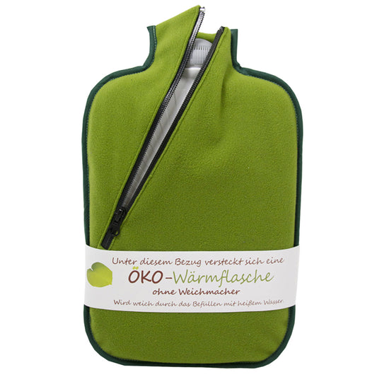 Öko-Wärmflasche 2,0 l mit Softshell-Bezug bambus – Ansicht 1