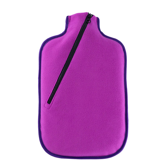 Öko-Wärmflasche 2,0 l mit Softshell-Bezug beere – Ansicht 1