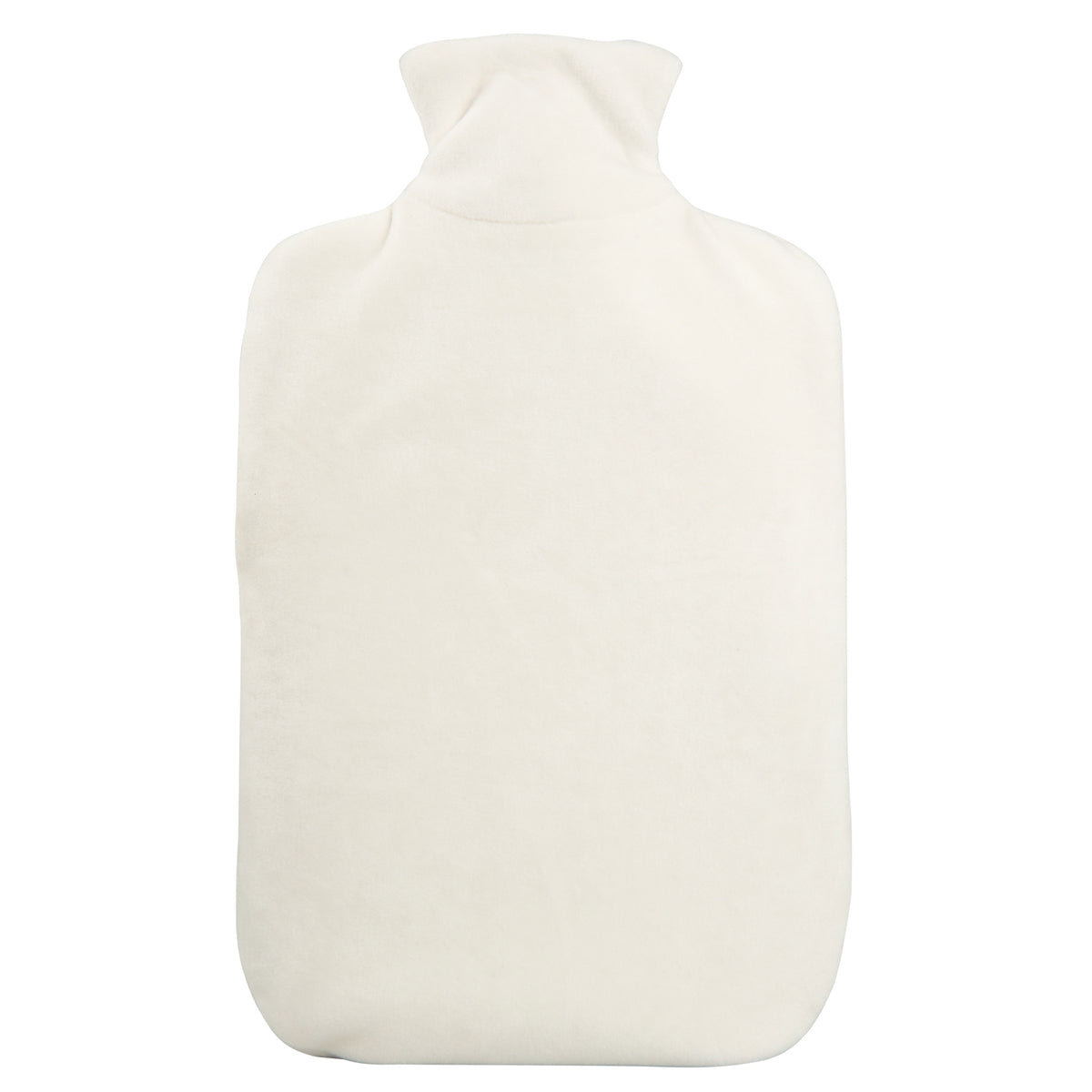 Öko-Wärmflasche 2,0 l mit Nickibezug soft creme – Ansicht 1
