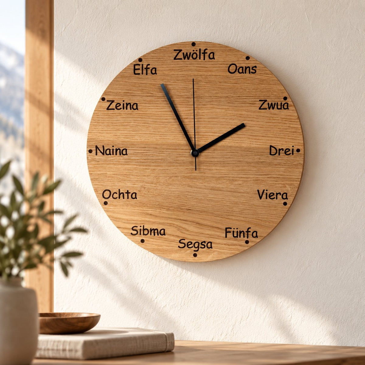 LA1970 Wanduhr – Lifestyleansicht, Gestaltungsbeispiel