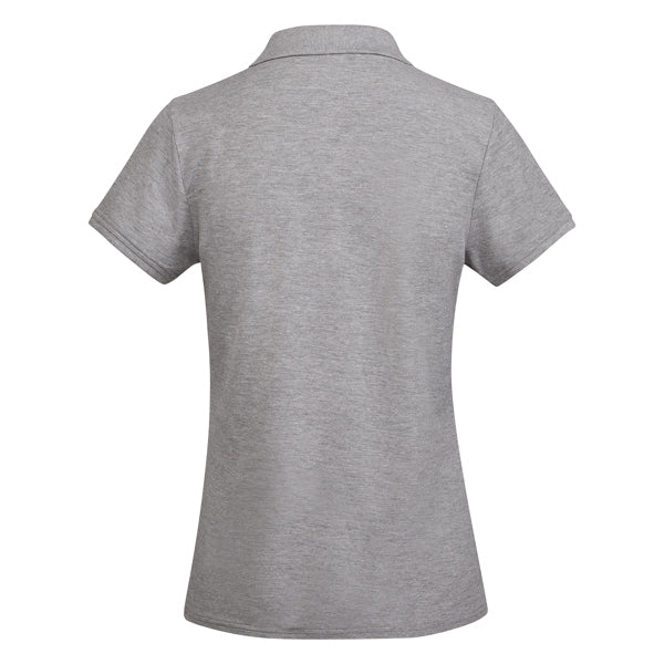 POLOSHIRTS PRINCE WOMAN – aus 100% Bio-Baumwolle, 210 g/m². Farbe Heather Grey 58: 85% Bio-Baumwolle und 15% Viskose. – Bild 32
