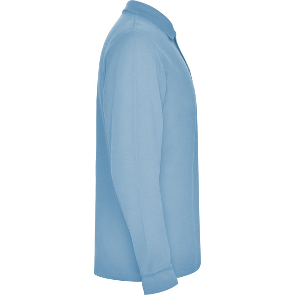 POLOSHIRTS ESTRELLA L/S – aus 100% Baumwolle, Piqué, 220 g/m². Heather Grey 58: 85% Baumwolle / 15% Viskose. – Bild 30