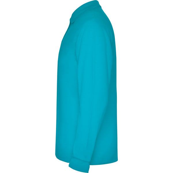 POLOSHIRTS ESTRELLA L/S – aus 100% Baumwolle, Piqué, 220 g/m². Heather Grey 58: 85% Baumwolle / 15% Viskose. – Bild 34