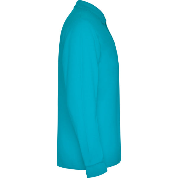 POLOSHIRTS ESTRELLA L/S – aus 100% Baumwolle, Piqué, 220 g/m². Heather Grey 58: 85% Baumwolle / 15% Viskose. – Bild 35