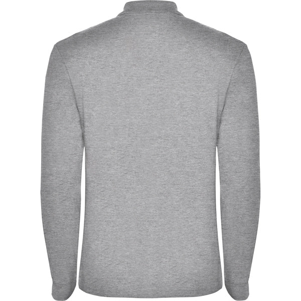 POLOSHIRTS ESTRELLA L/S – aus 100% Baumwolle, Piqué, 220 g/m². Heather Grey 58: 85% Baumwolle / 15% Viskose. – Bild 58