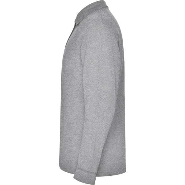POLOSHIRTS ESTRELLA L/S – aus 100% Baumwolle, Piqué, 220 g/m². Heather Grey 58: 85% Baumwolle / 15% Viskose. – Bild 59