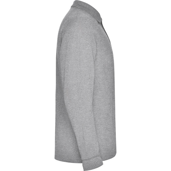 POLOSHIRTS ESTRELLA L/S – aus 100% Baumwolle, Piqué, 220 g/m². Heather Grey 58: 85% Baumwolle / 15% Viskose. – Bild 60