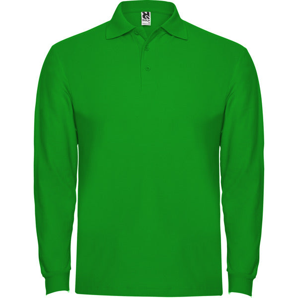 POLOSHIRTS ESTRELLA L/S – aus 100% Baumwolle, Piqué, 220 g/m². Heather Grey 58: 85% Baumwolle / 15% Viskose. – Bild 67