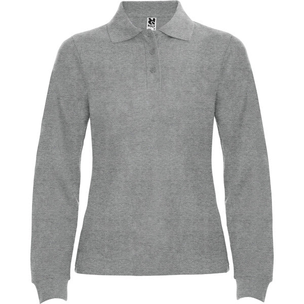 POLOSHIRTS ESTRELLA WOMAN L/S – aus 100% Baumwolle, Piqué, 220 g/m². Heather Grey 58: 85% Baumwolle / 15% Viskose. – Bild 48
