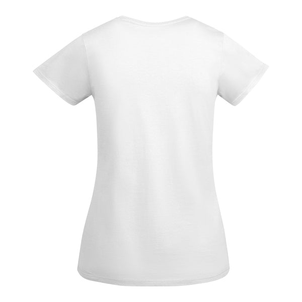 T-SHIRTS BREDA WOMAN – aus 100 % Bio-Baumwolle: 175 g/m². Farbe „Heather Grey 58“: 85 % Bio-Baumwolle und 15 % Viskose. – Bild 7