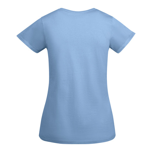 T-SHIRTS BREDA WOMAN – aus 100 % Bio-Baumwolle: 175 g/m². Farbe „Heather Grey 58“: 85 % Bio-Baumwolle und 15 % Viskose. – Bild 27