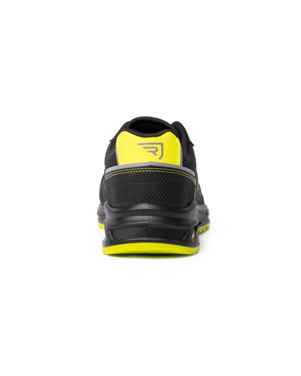 ZAPATO LABORAL BERYL – aus Schwarzes NETZ + schwarze Nubuk-Mikrofaser + reflektierender Druck. – Bild 7