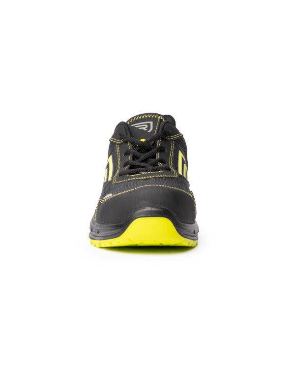 ZAPATO LABORAL BERYL – aus Schwarzes NETZ + schwarze Nubuk-Mikrofaser + reflektierender Druck. – Bild 9
