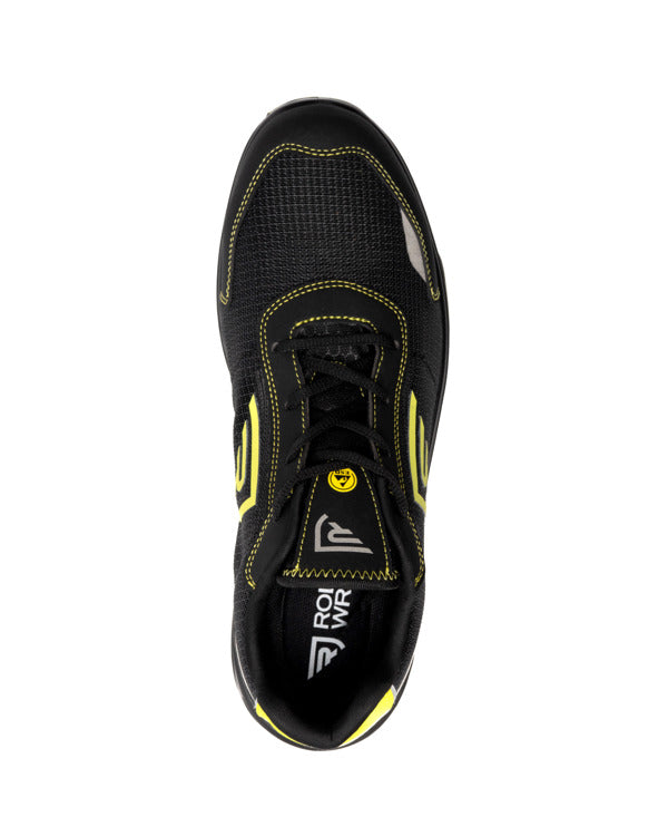 ZAPATO LABORAL BERYL – aus Schwarzes NETZ + schwarze Nubuk-Mikrofaser + reflektierender Druck. – Bild 8