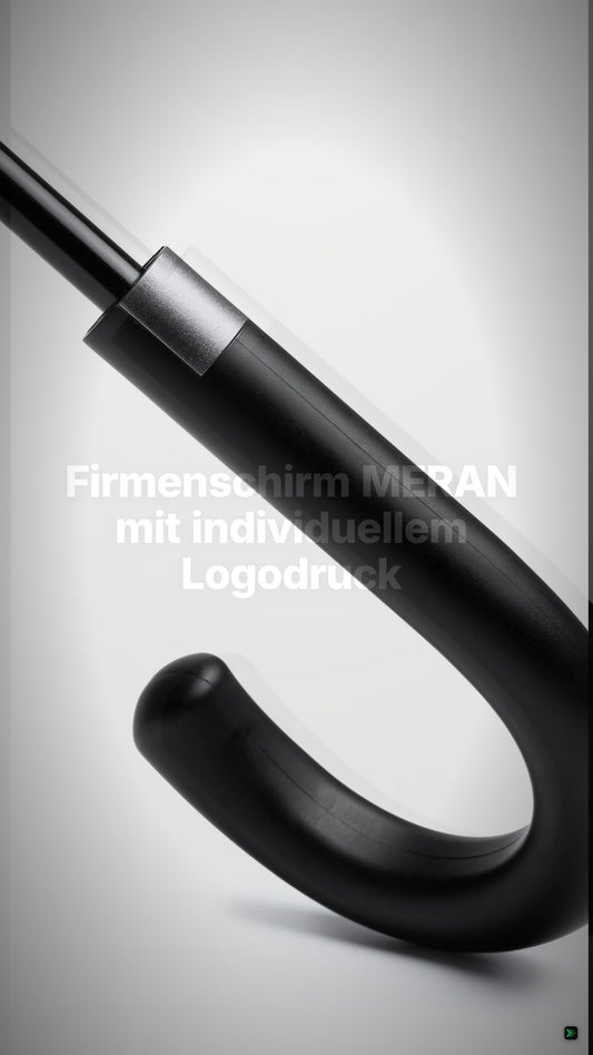 Firmenschirm MERAN mit individuellem Logodruck | ab 50 Stück – Clean Showcase