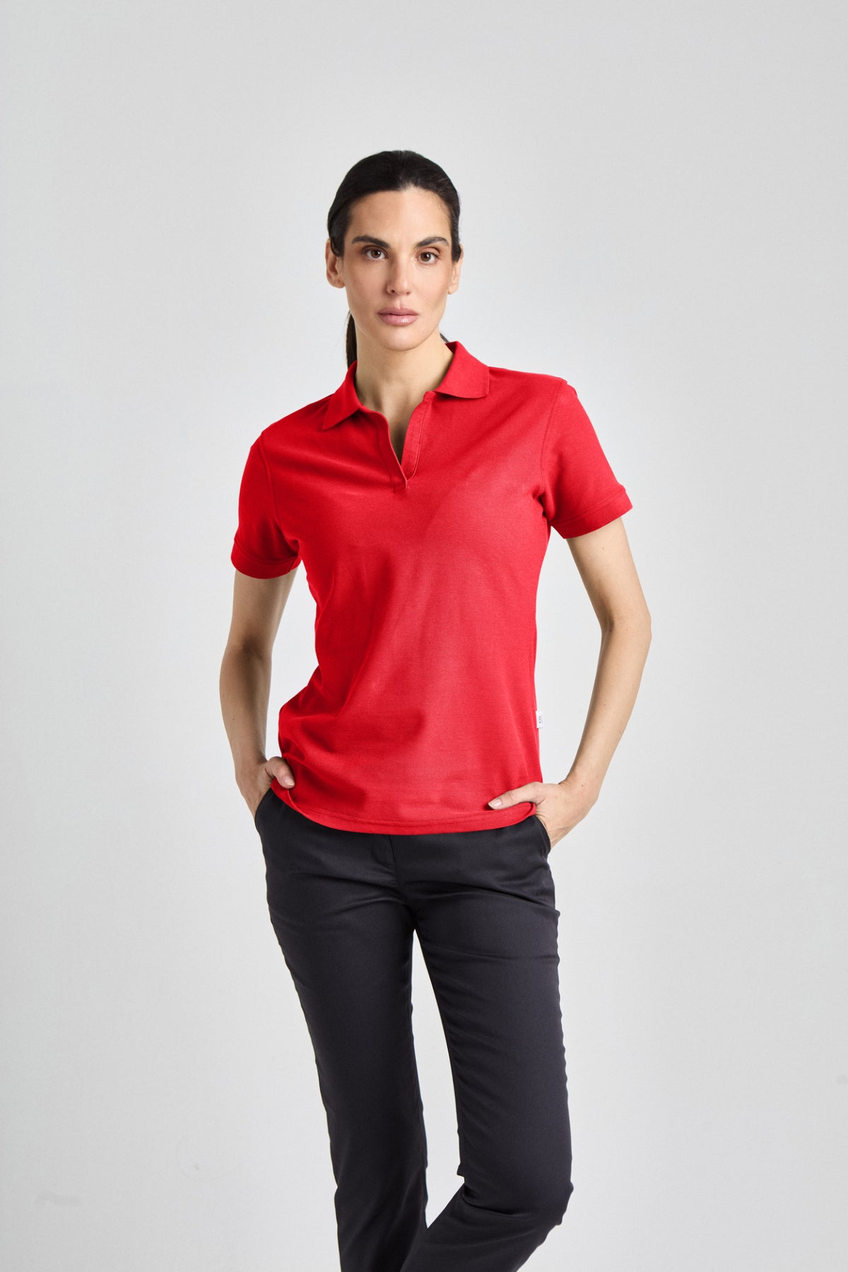 Poloshirt Susa Lady mit offener Knopfleiste – aperol – Farbcode 4000 – Bild 1